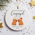 First Christmas Engaged Capybara Ornament