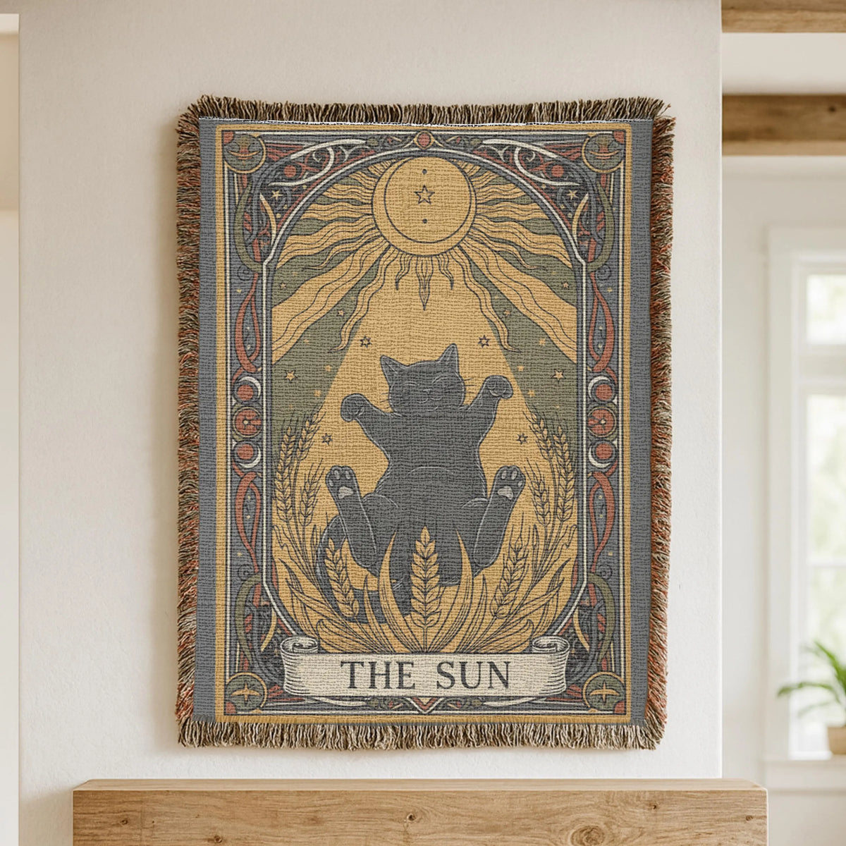 The Sun Tarot Tapestry Blanket