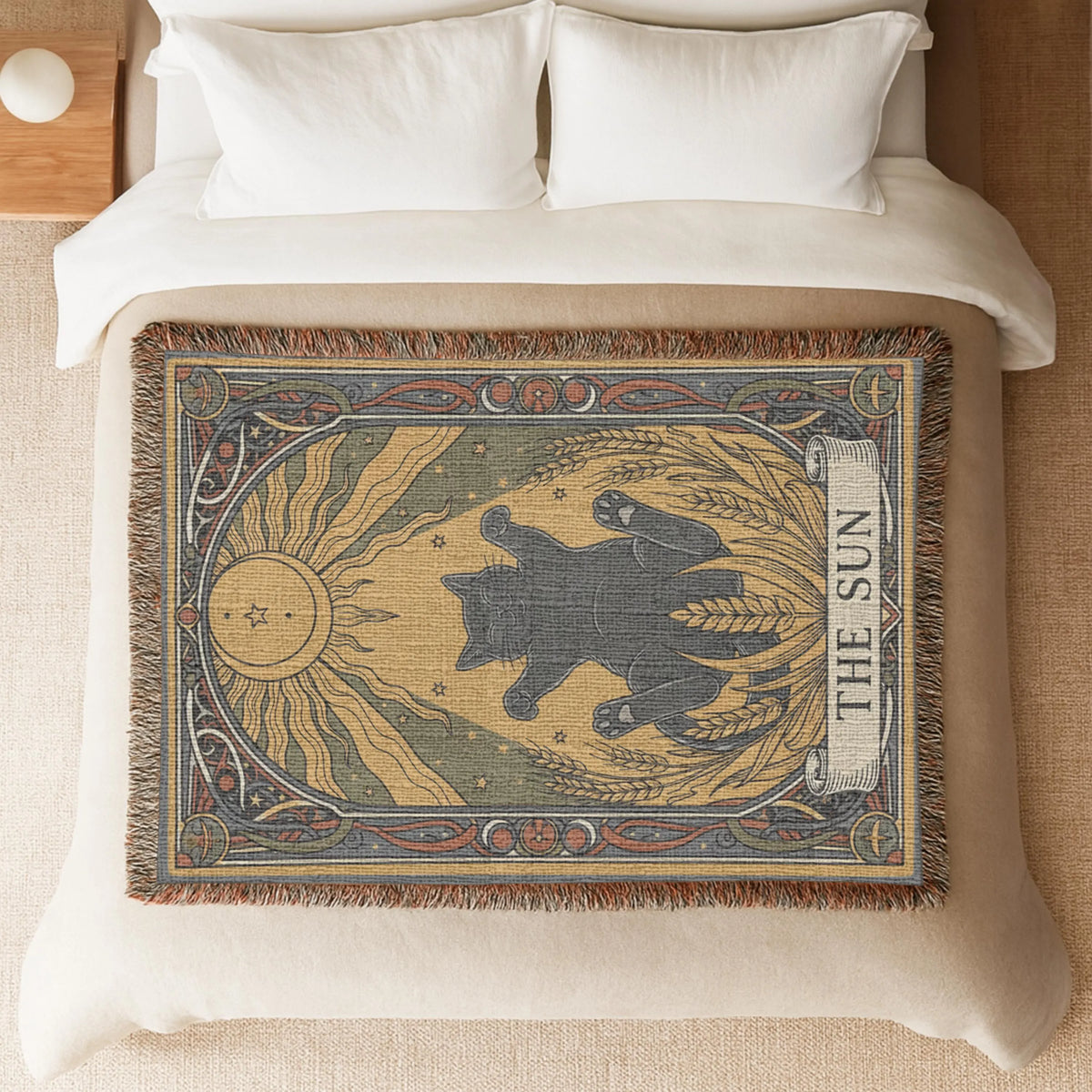 The Sun Tarot Tapestry Blanket
