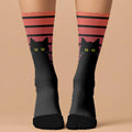Gothic Black Cat Socks