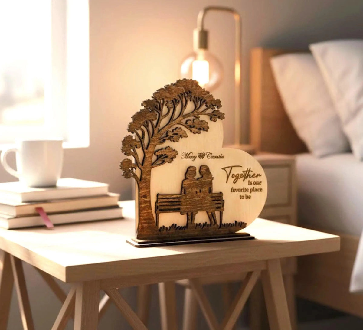 Personalized Couple Laser-Cut Keepsake