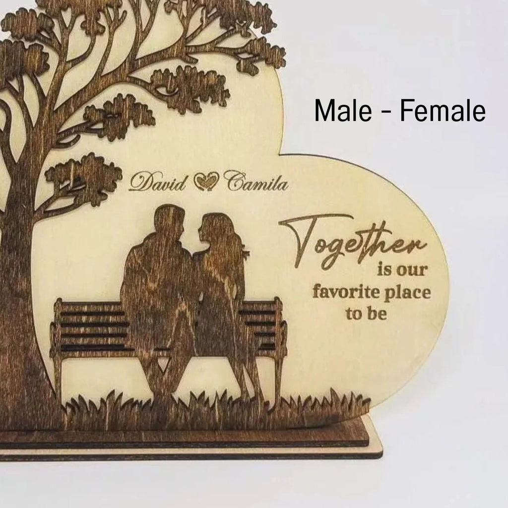 Personalized Couple Laser-Cut Keepsake