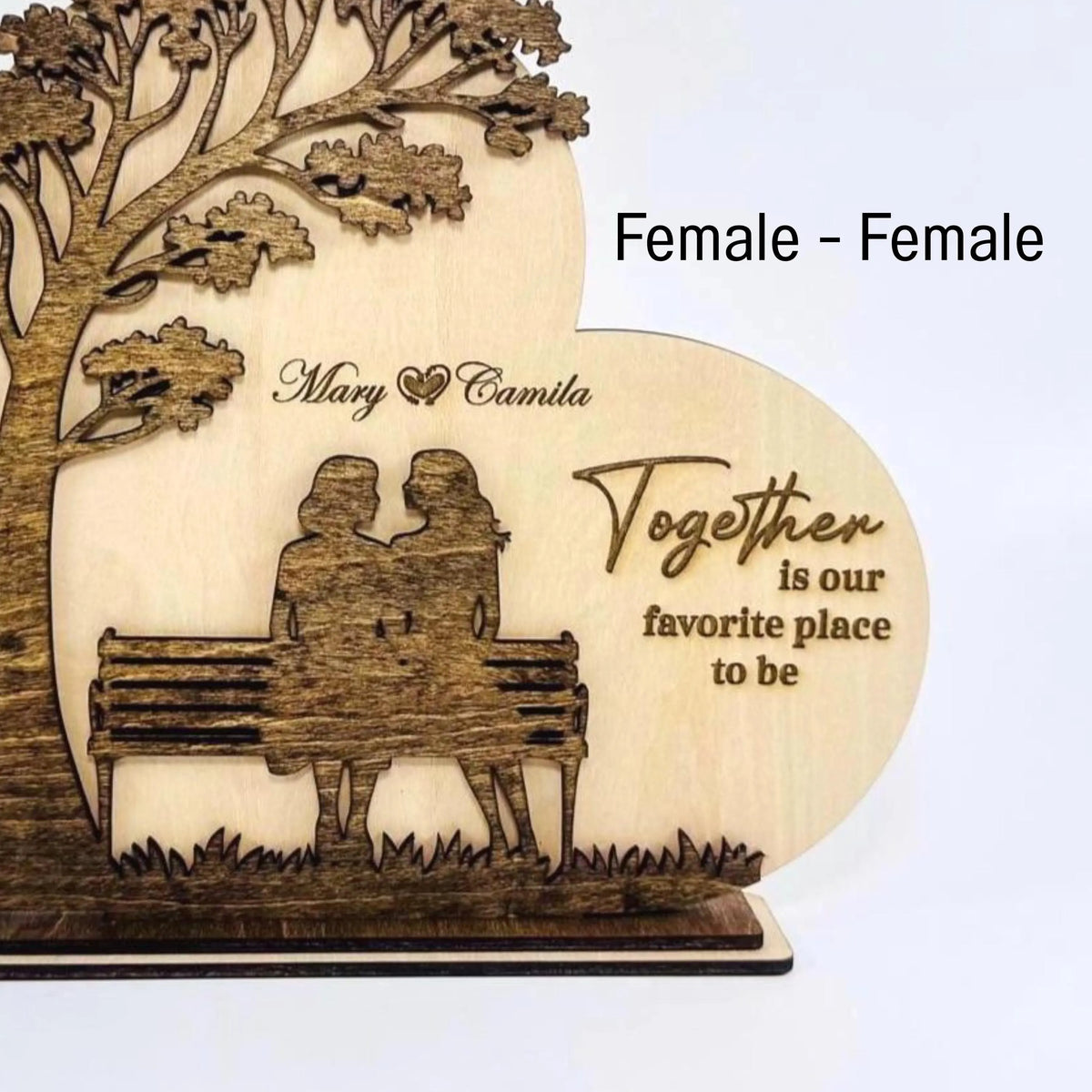 Personalized Couple Laser-Cut Keepsake