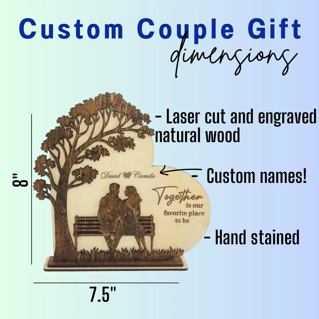 Personalized Couple Laser-Cut Keepsake