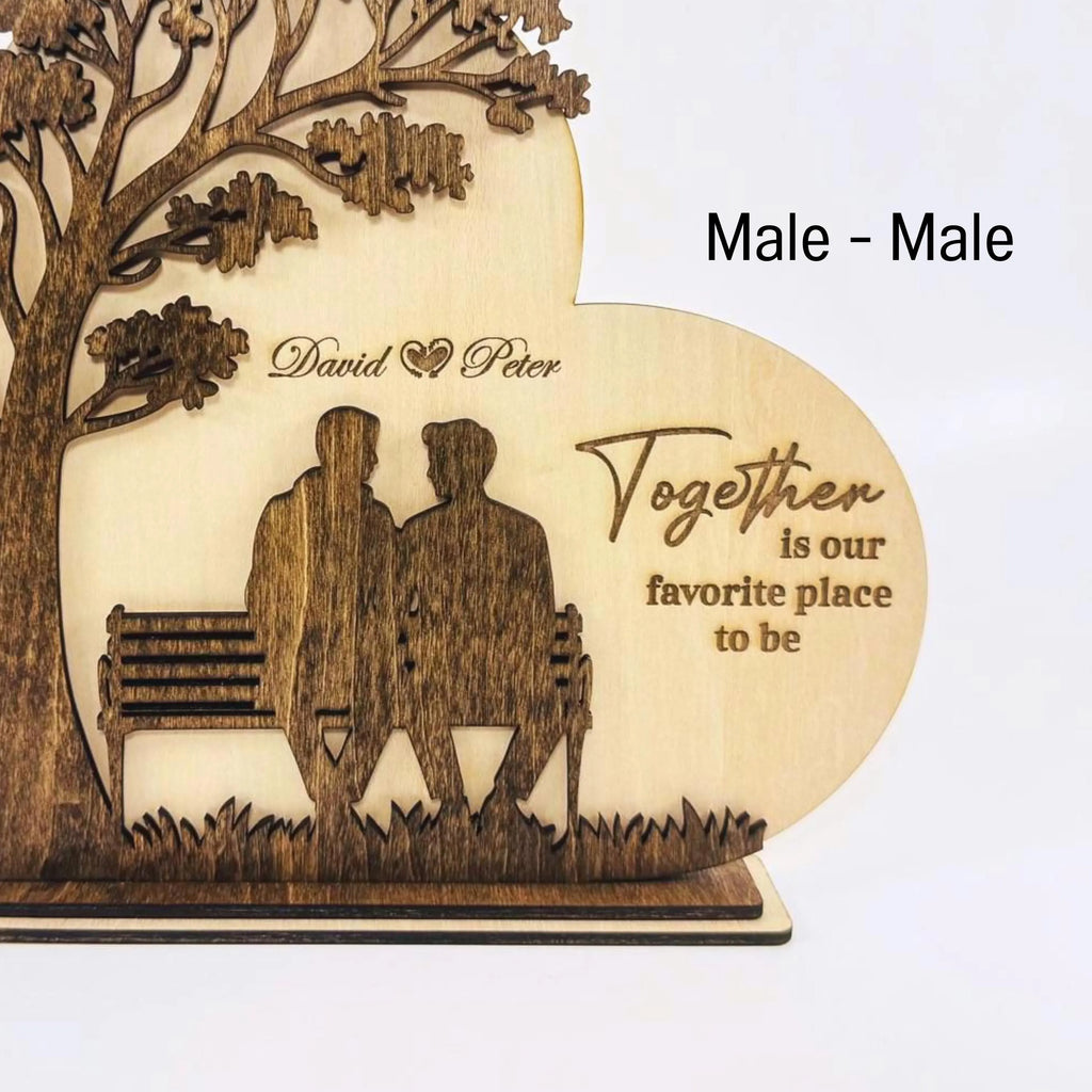 Personalized Couple Laser-Cut Keepsake