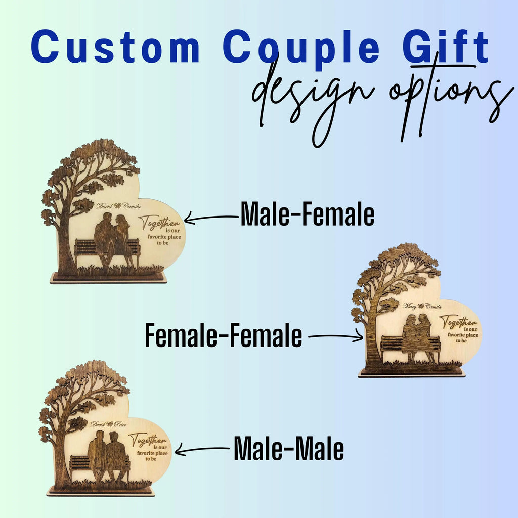 Personalized Couple Laser-Cut Keepsake