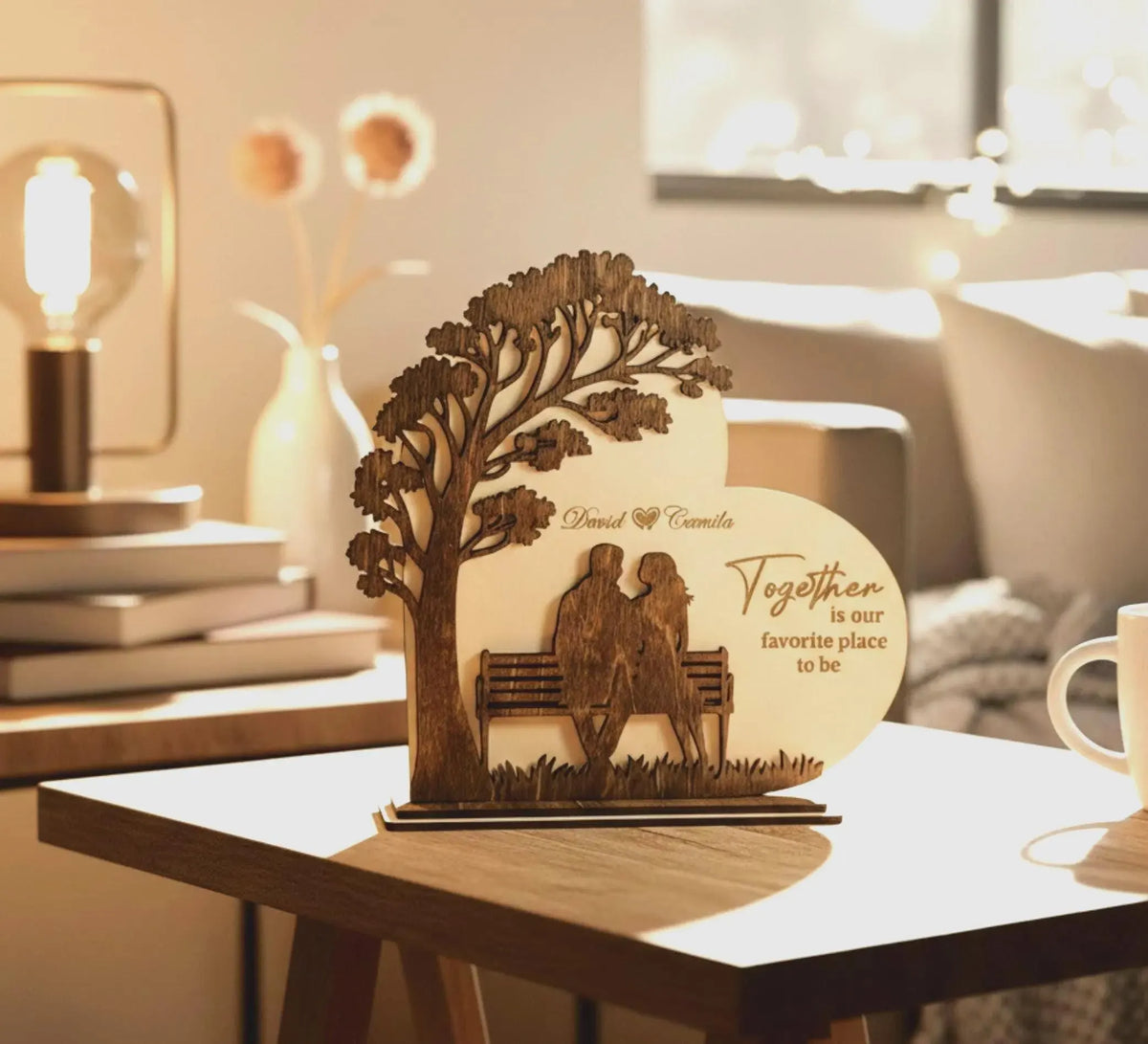 Personalized Couple Laser-Cut Keepsake