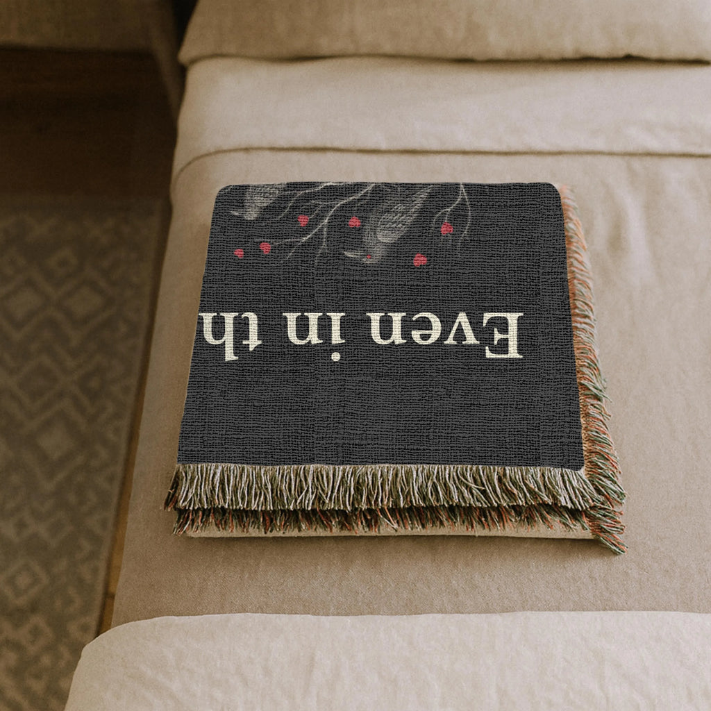 Gothic Raven Woven Blanket