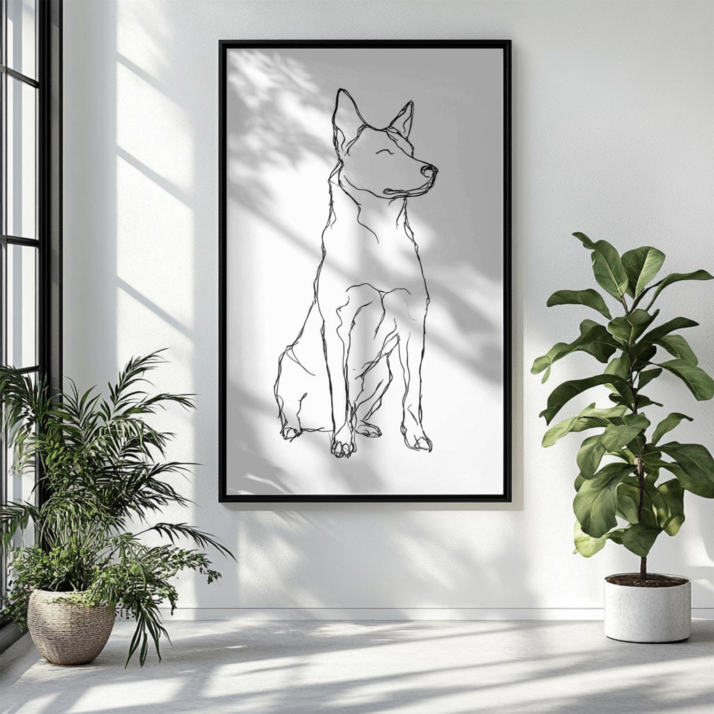 Australian Cattle Dog Line Art Print