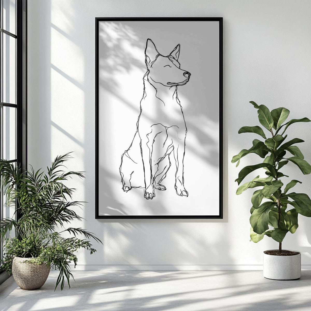 Australian Cattle Dog Line Art Print