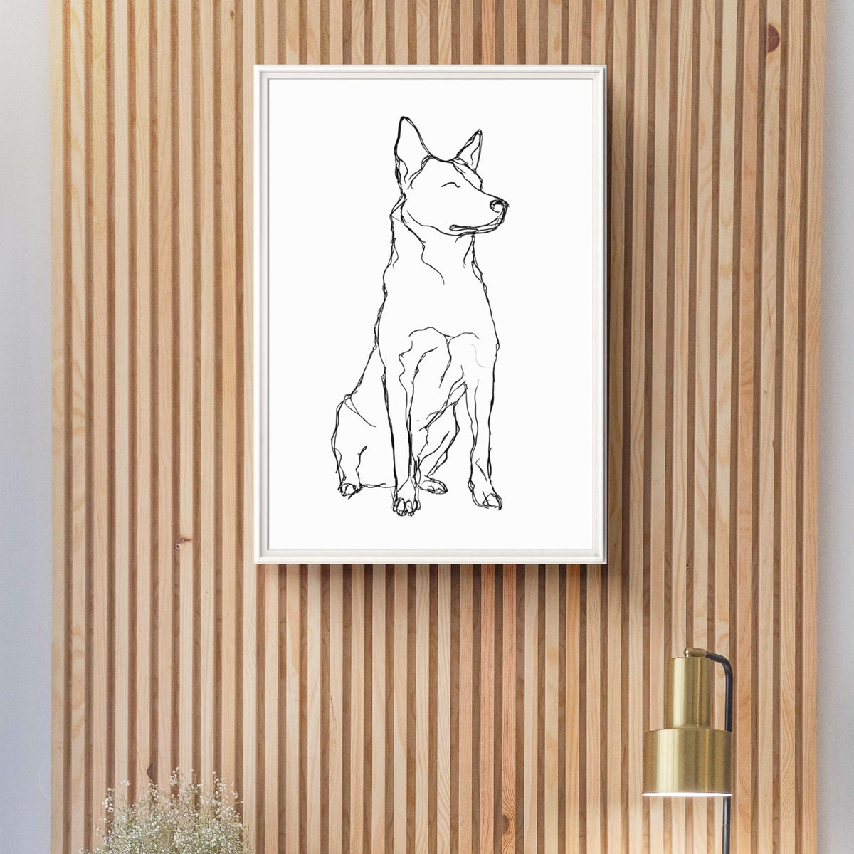 Australian Cattle Dog Line Art Print