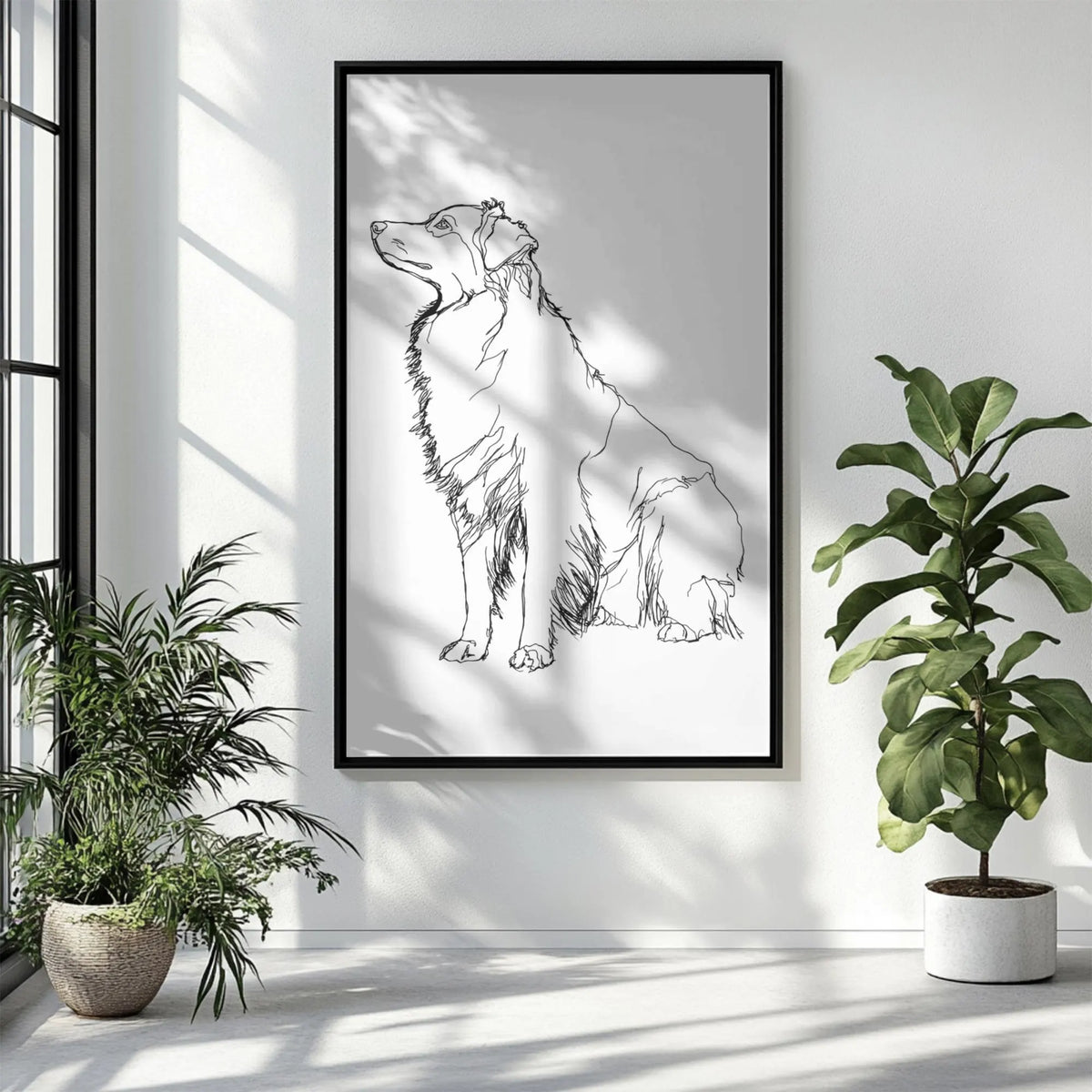 Australian Shepherd Line Art Print