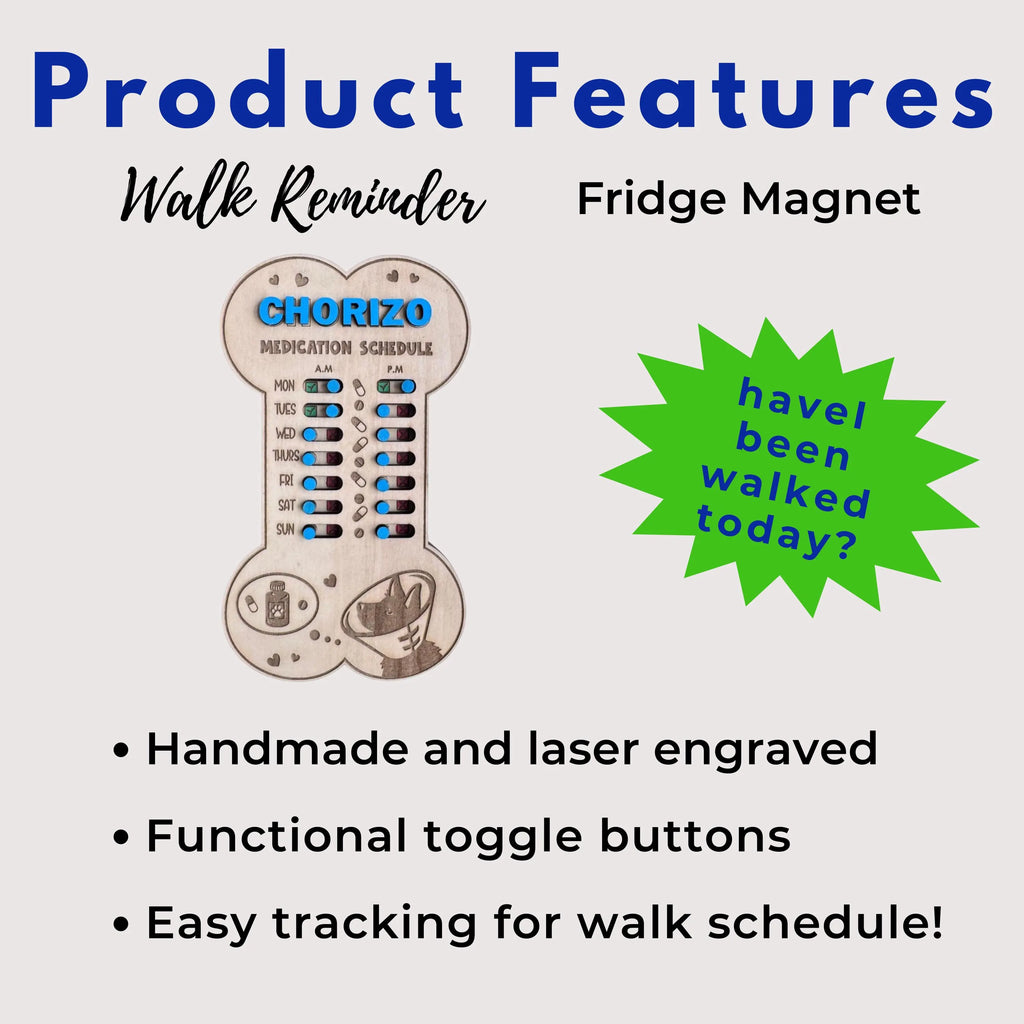 Personalized Pet Medication Tracker Magnet