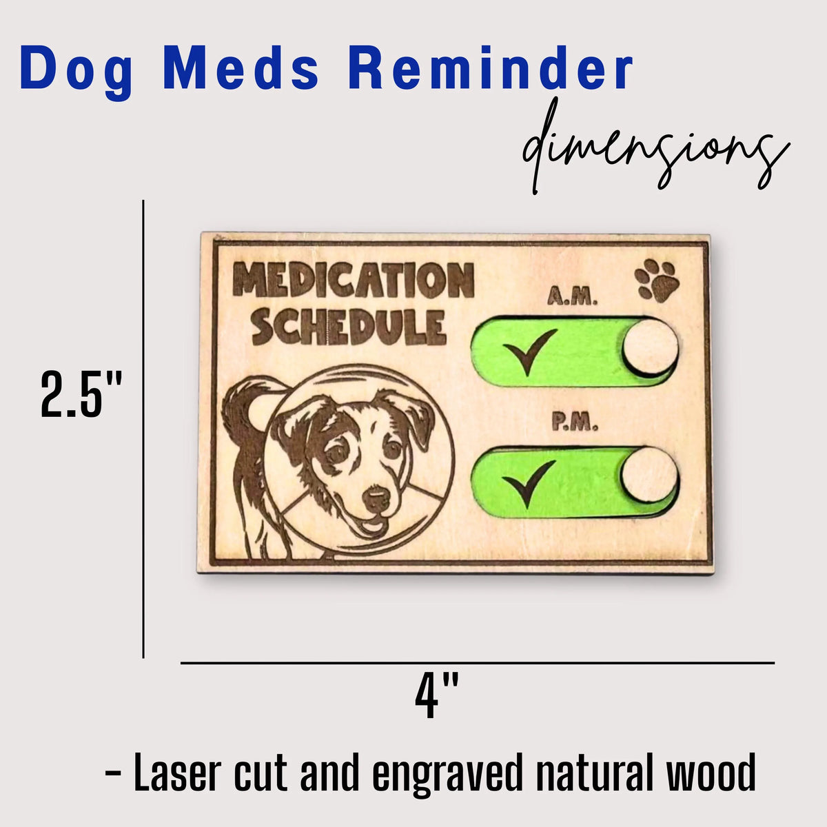 Dog Medication Reminder Magnet
