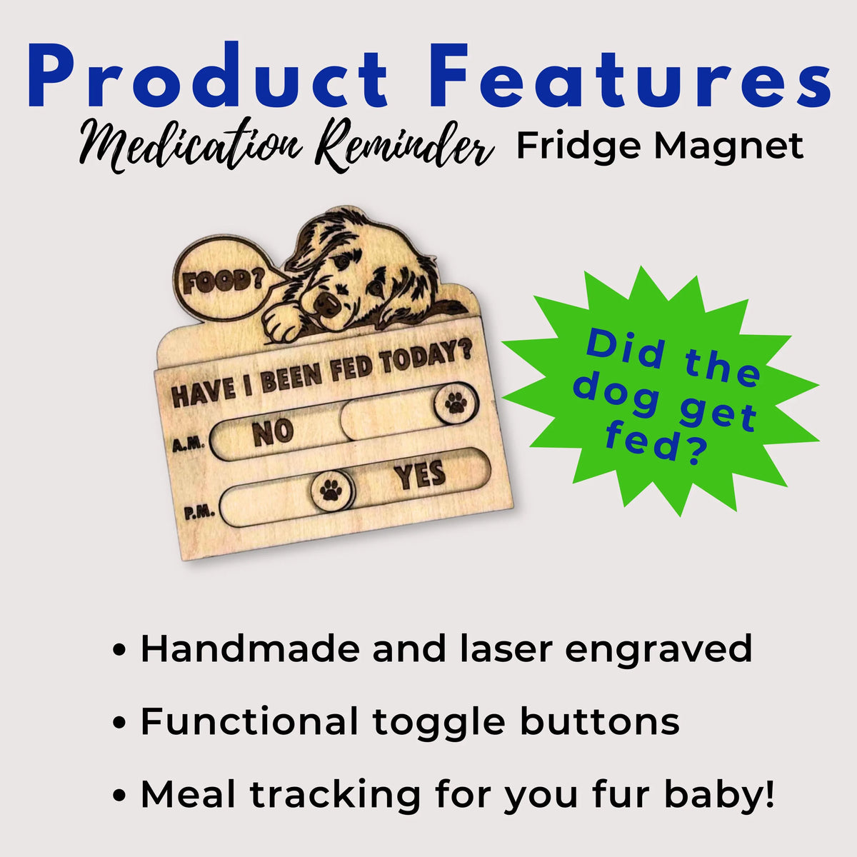 Dog Feeding Reminder Magnet
