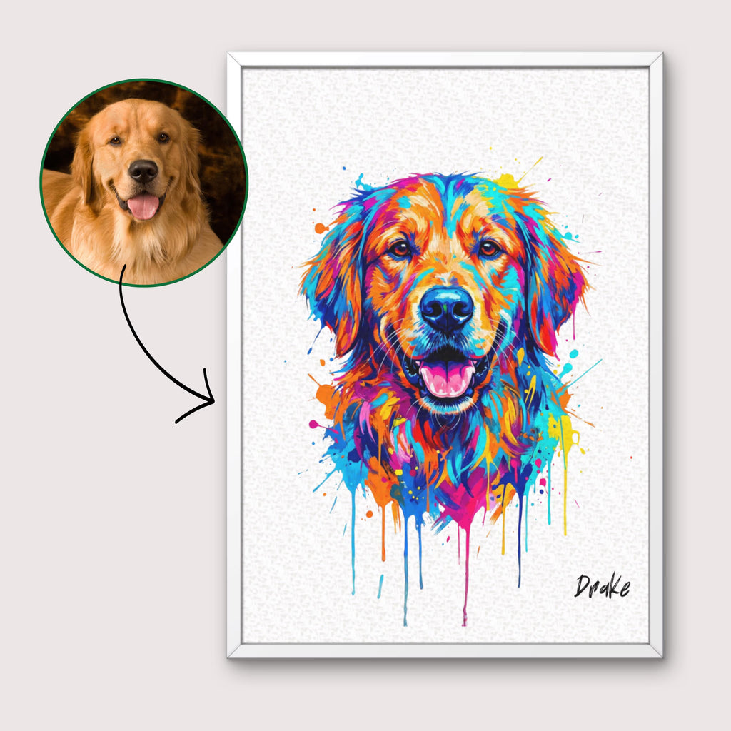 Custom Watercolor Pet Portrait Poster