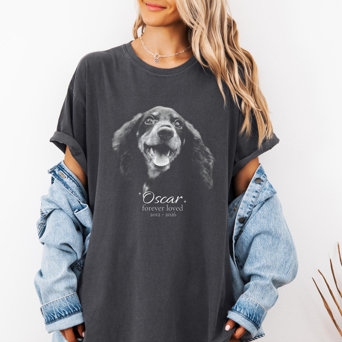 Custom Memorial Shirt With Name and Dates