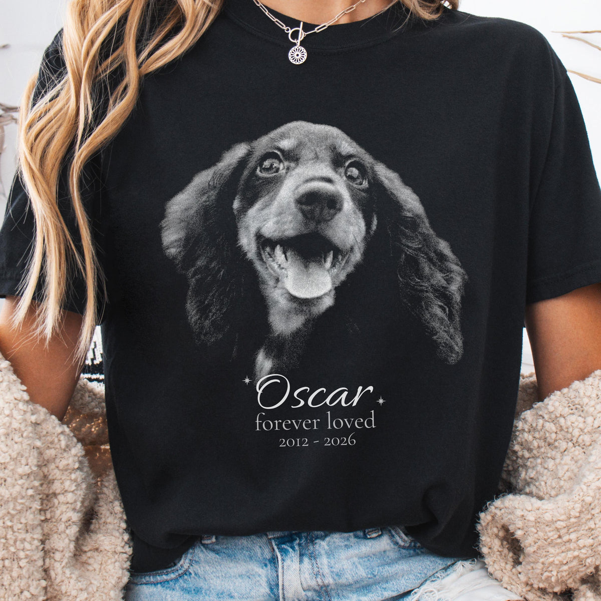 Custom Memorial Shirt With Name and Dates