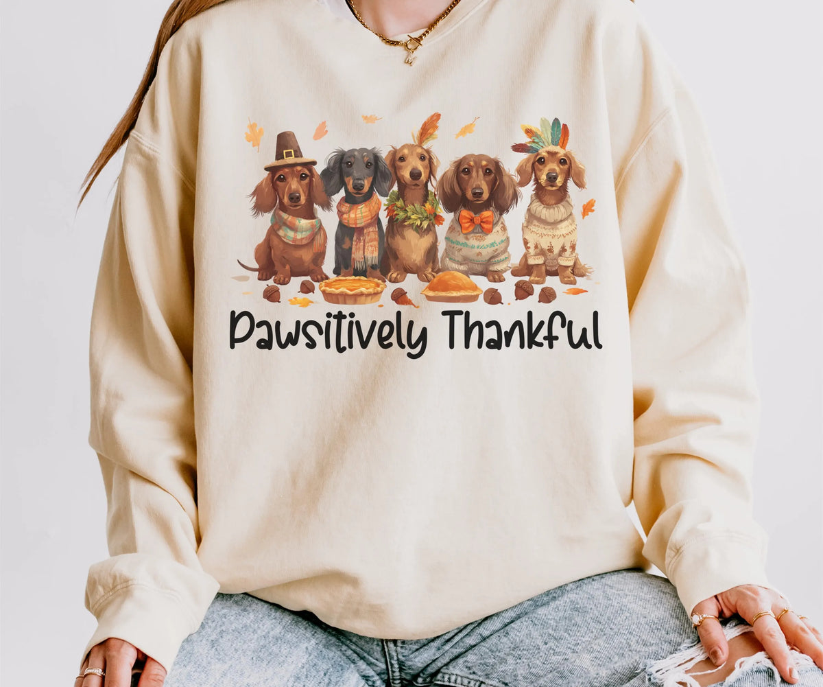 Dachshund Thanksgiving Crewneck Sweatshirt
