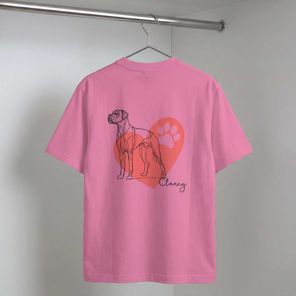Boxer Name Heart Shirt