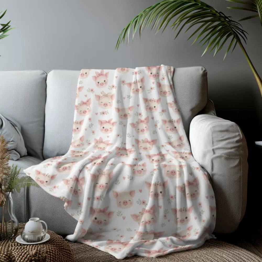Cozy Pig Throw Blanket