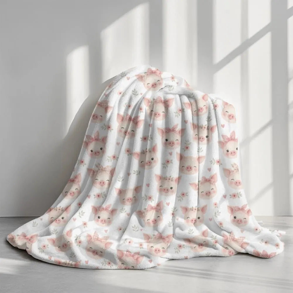 Cozy Pig Throw Blanket