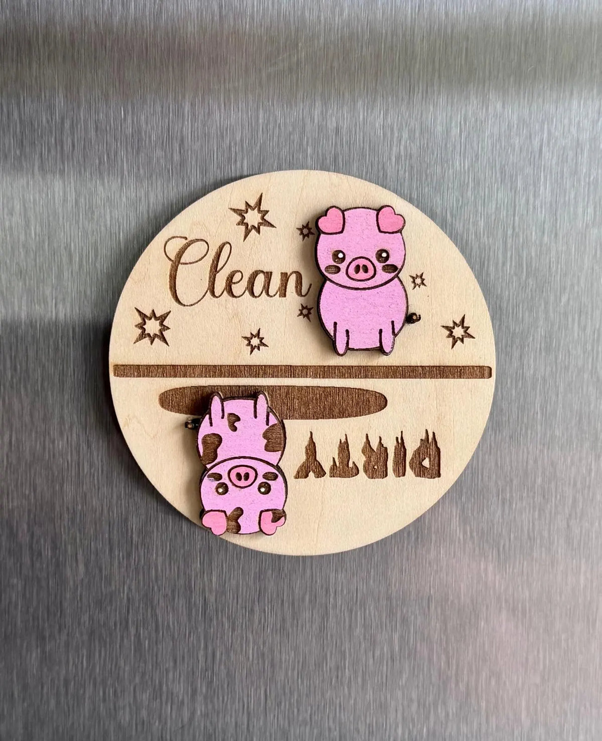 Pig Dishwasher Clean/Dirty Magnet