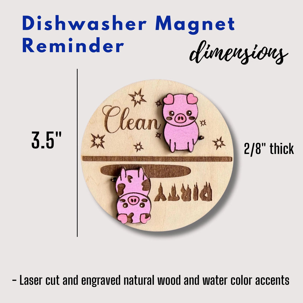 Pig Dishwasher Clean/Dirty Magnet