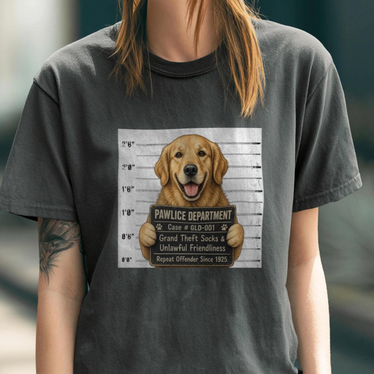 Pawlice Golden Retriever Comfort Colors Shirt
