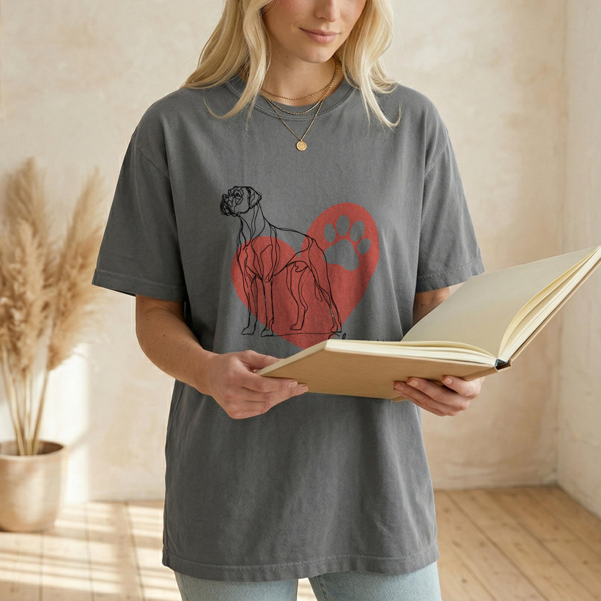 Boxer Name Heart Shirt