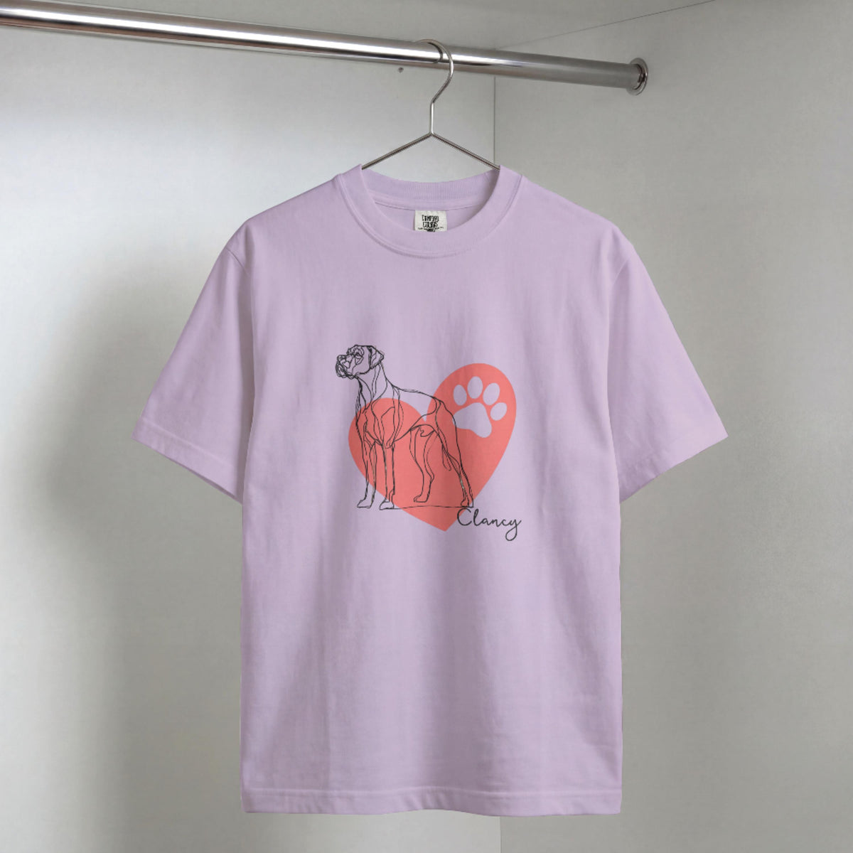 Boxer Name Heart Shirt