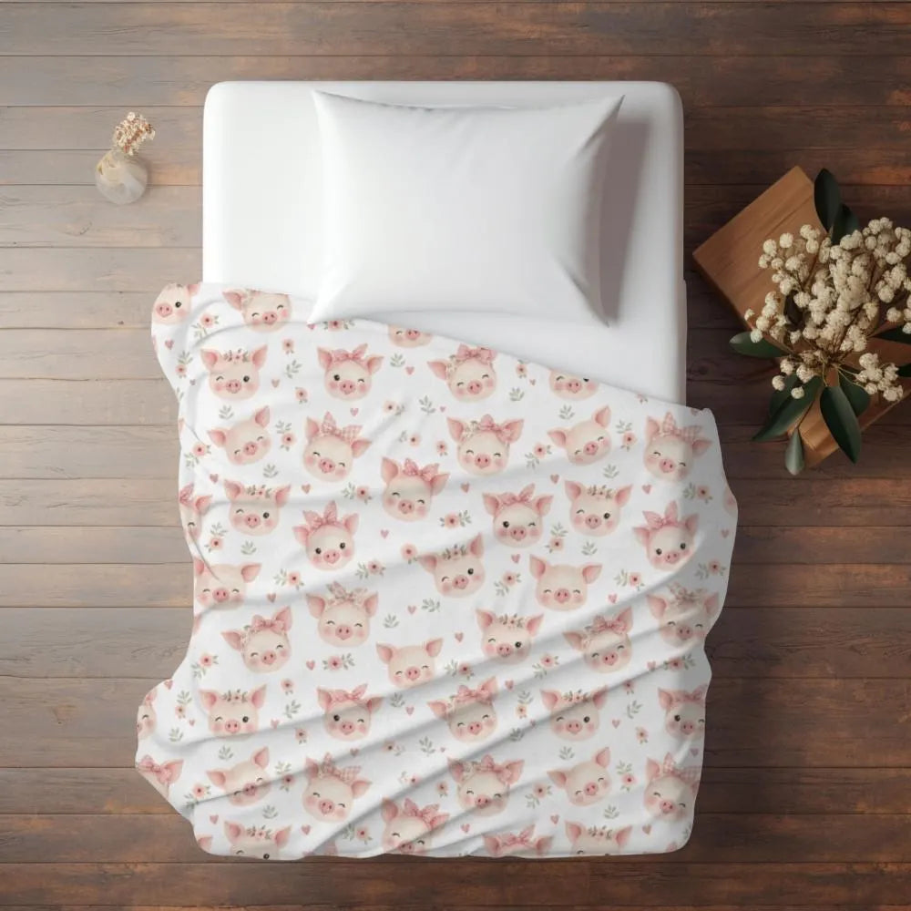 Cozy Pig Throw Blanket
