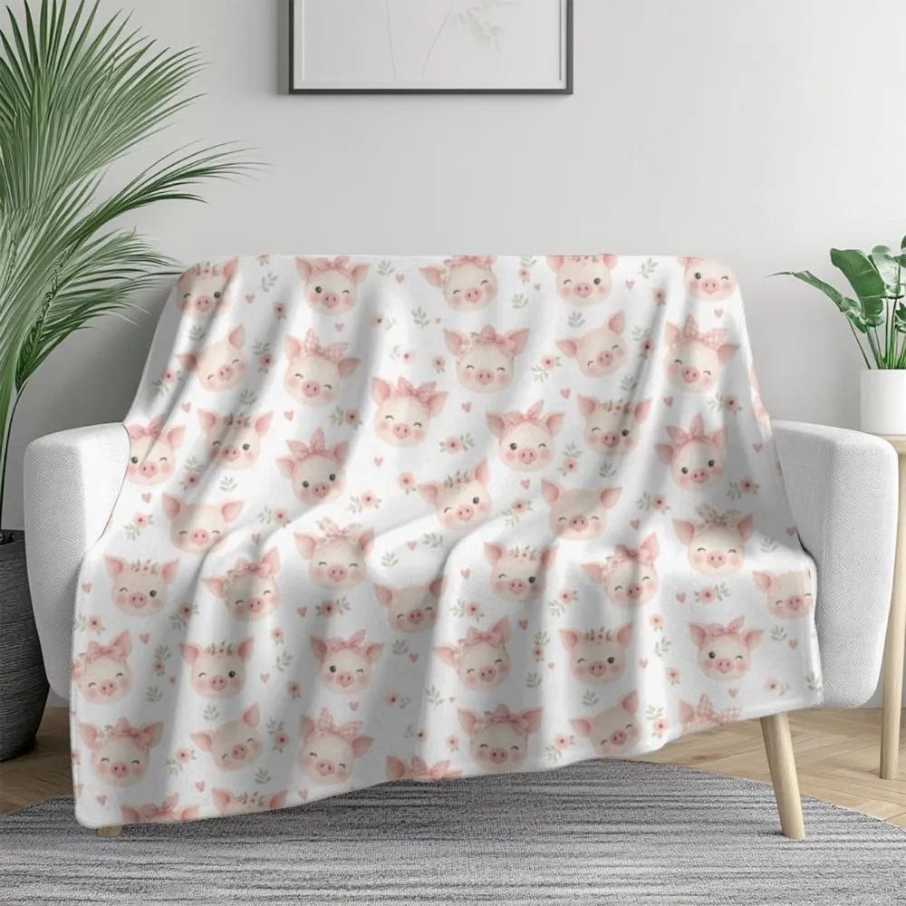 Cozy Pig Throw Blanket