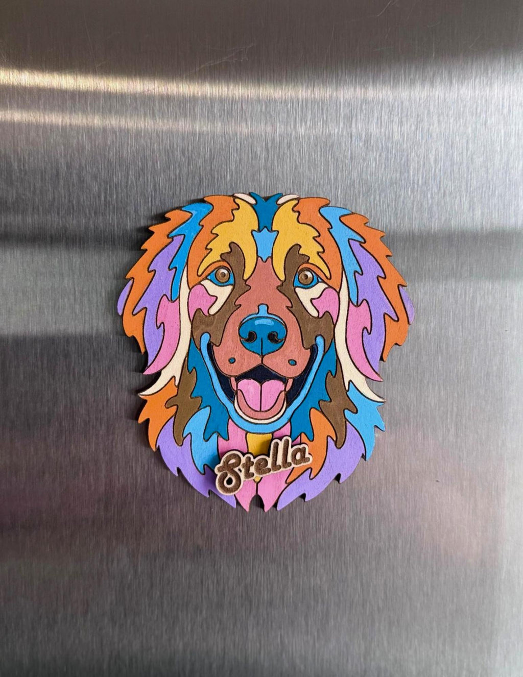 Custom Dog Portrait Photo Magnet