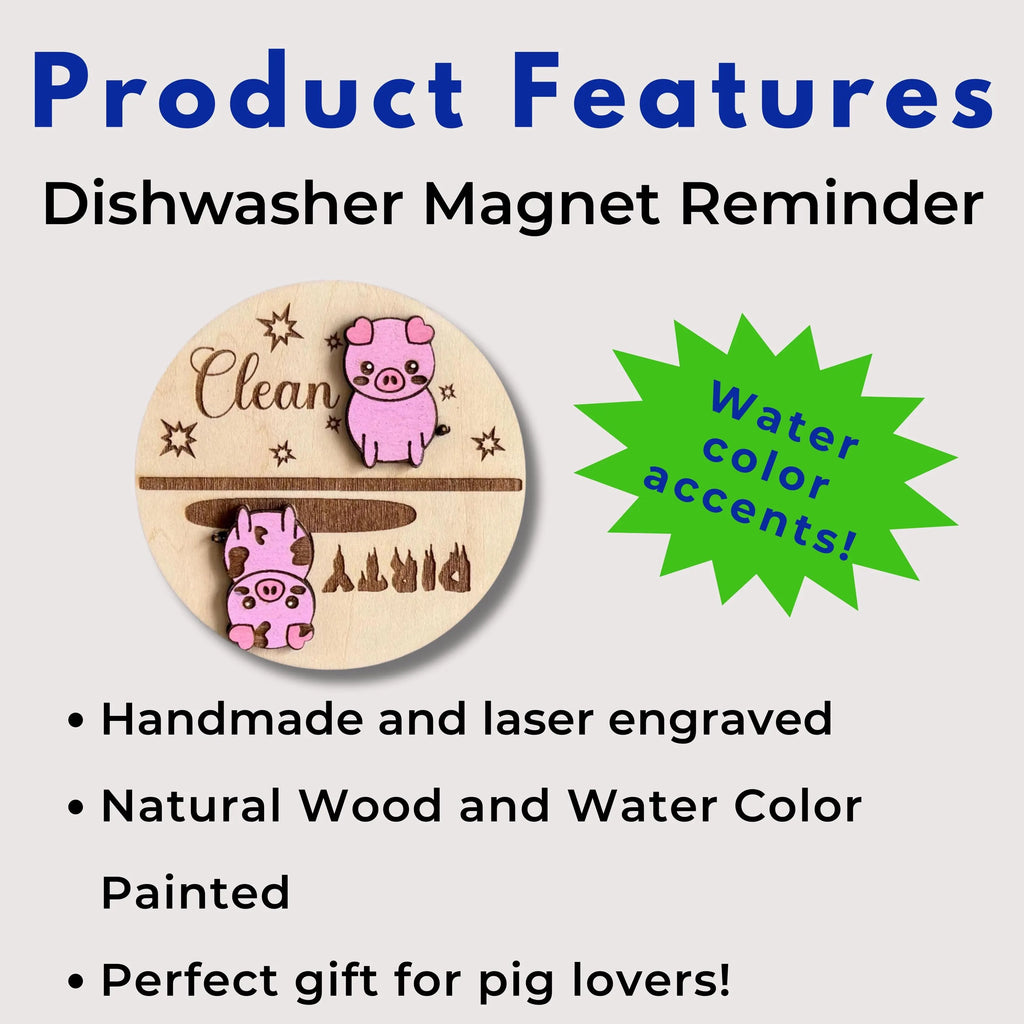 Pig Dishwasher Clean/Dirty Magnet