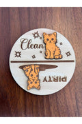 Cat Dishwasher Clean/Dirty Magnet