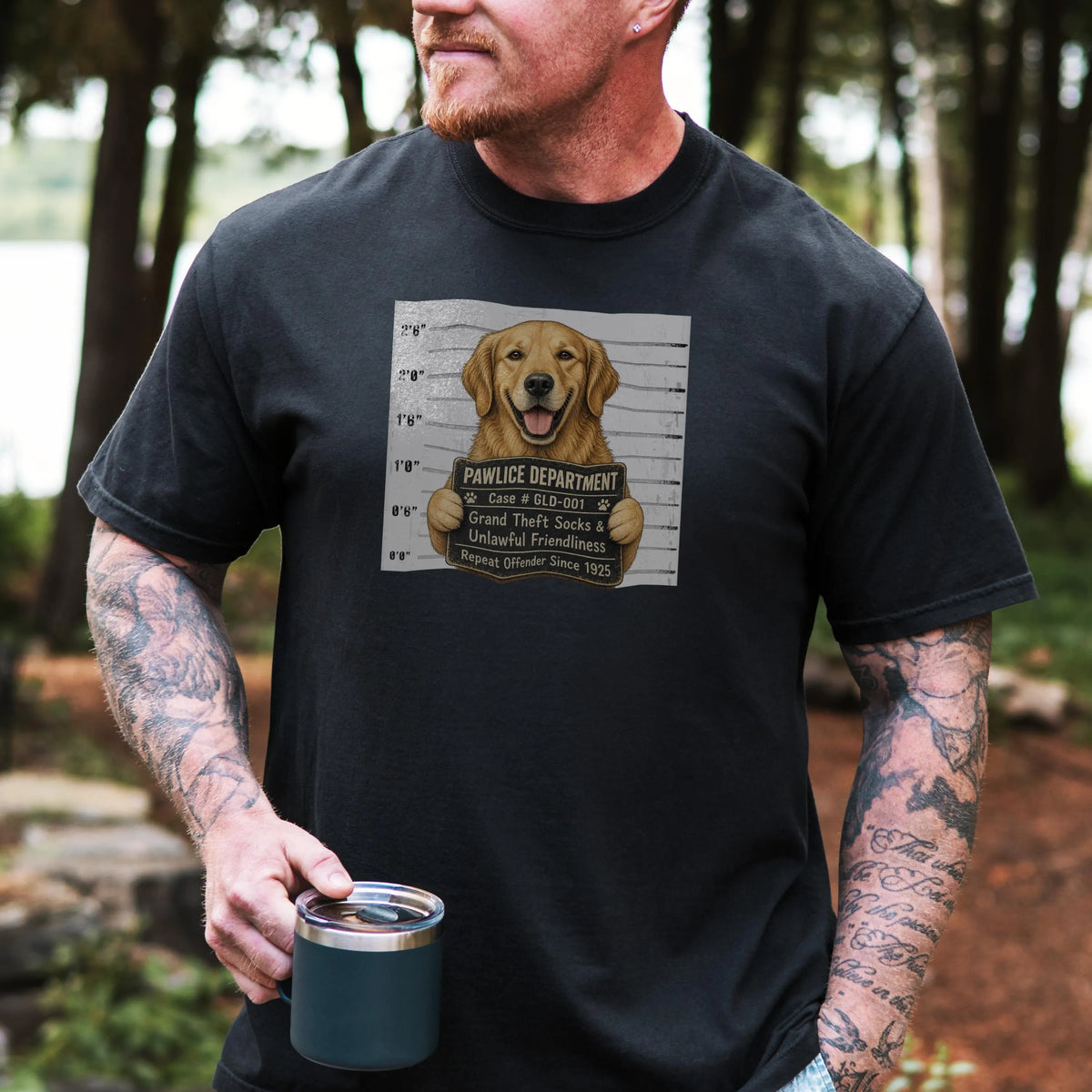 Pawlice Golden Retriever Comfort Colors Shirt