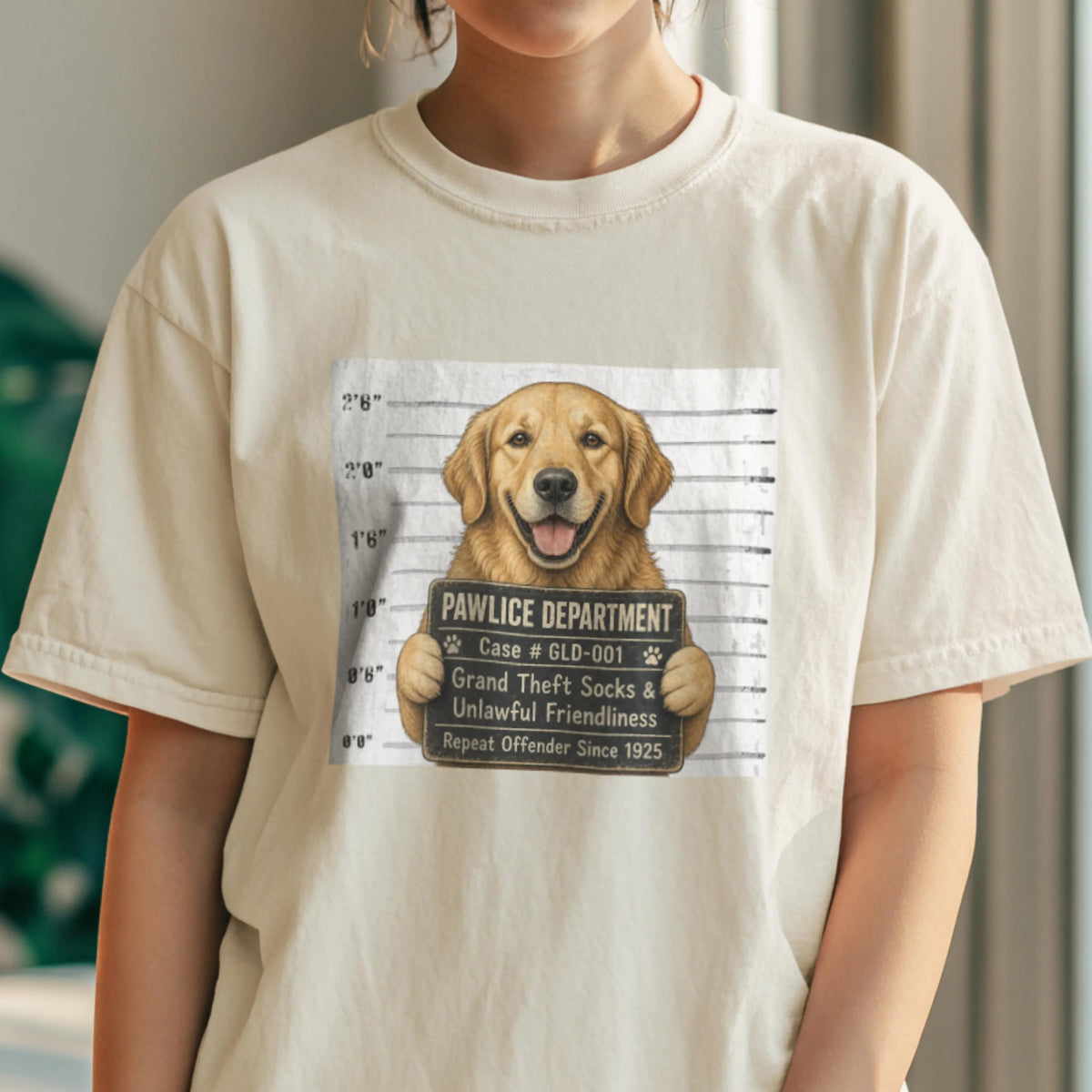 Pawlice Golden Retriever Comfort Colors Shirt