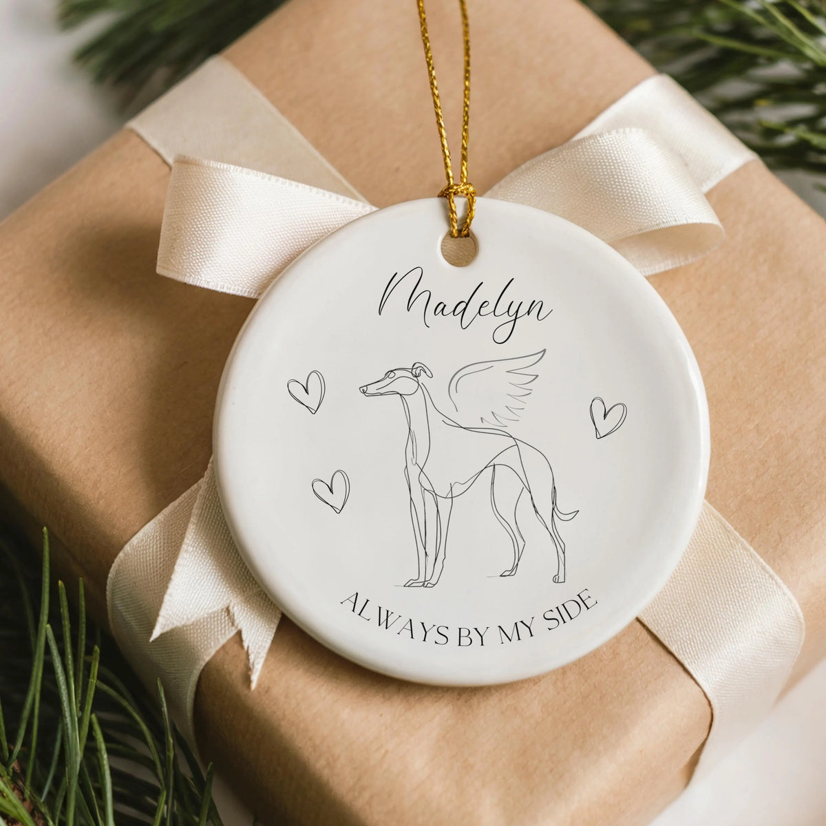 Greyhound Memorial Ornament