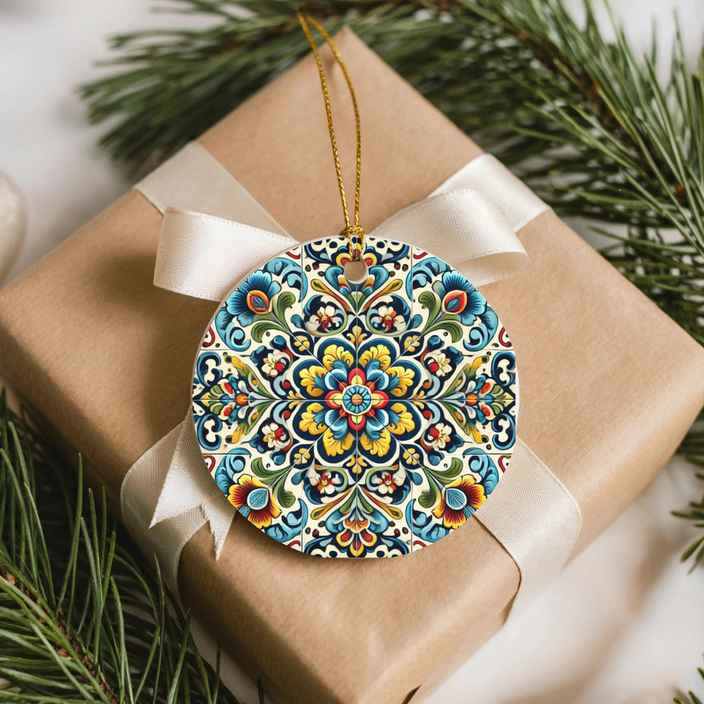 Colorful Talavera Christmas Ornament