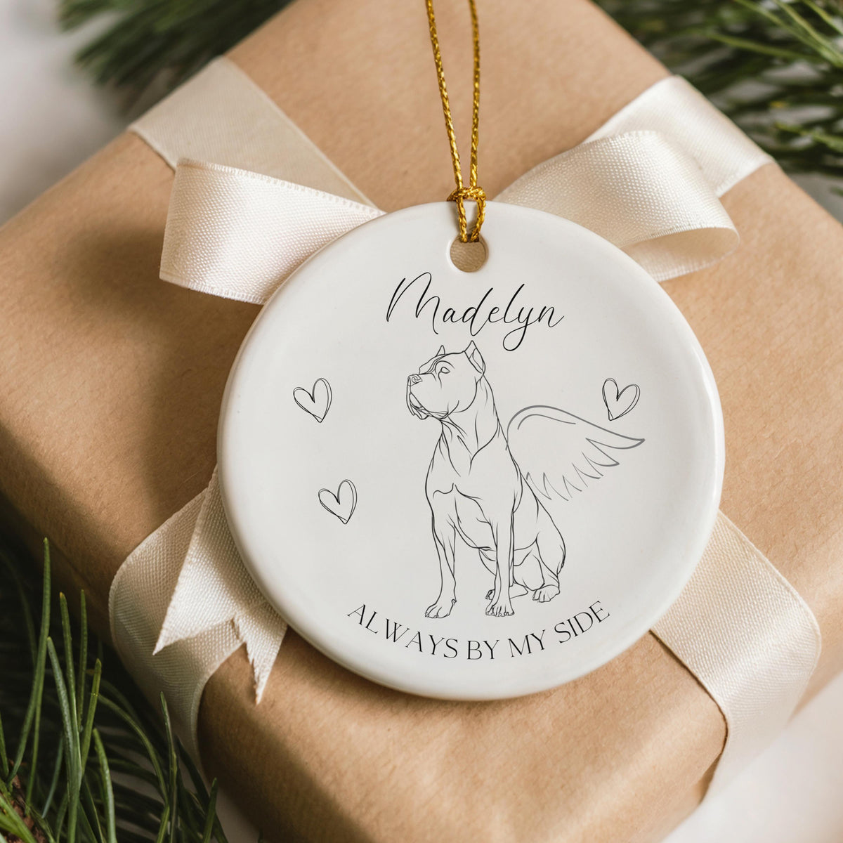Personalized Dog Memorial Ornament Cane Corso