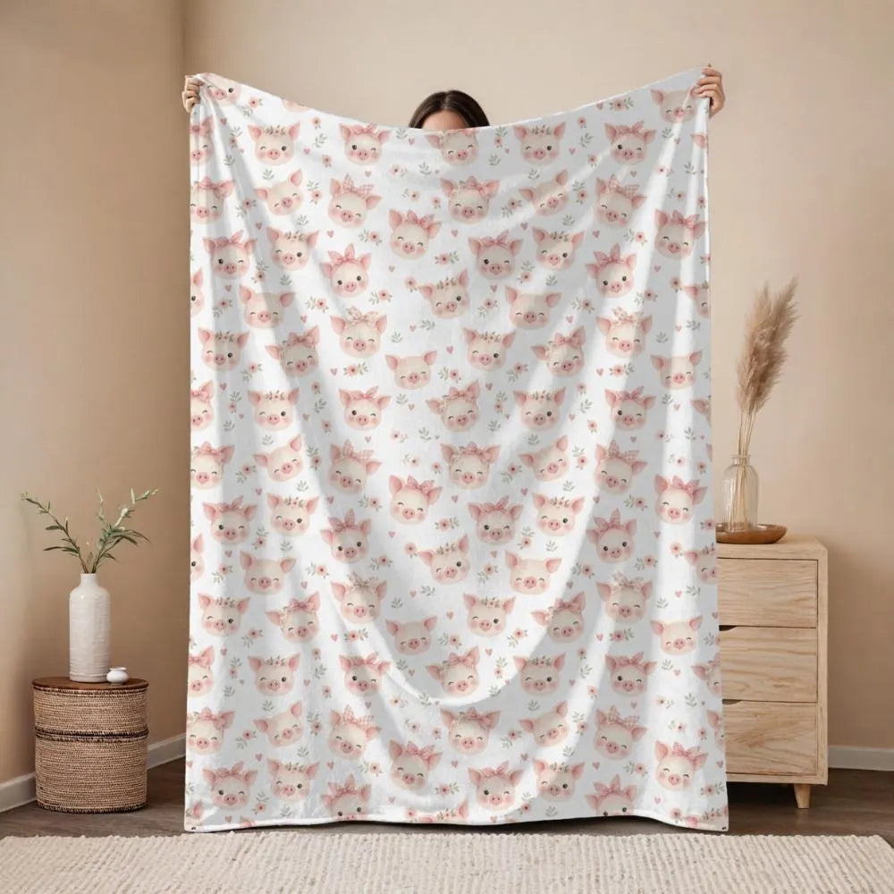 Cozy Pig Throw Blanket
