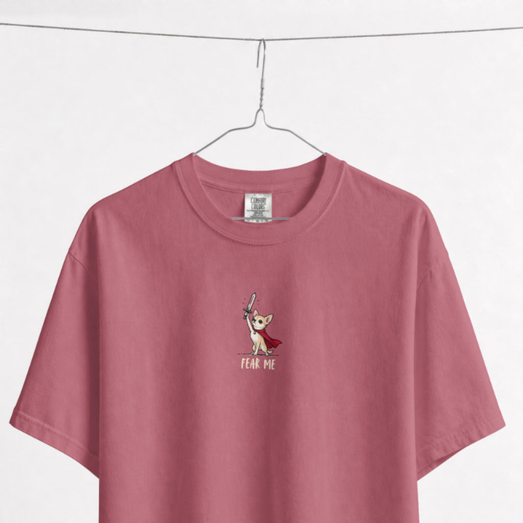 Funny Chihuahua Shirt, Fear Me Chihuahua Graphic Tee, Chihuahua Mom Gift, Small Dog Big Attitude, Comfort Colors Shirt