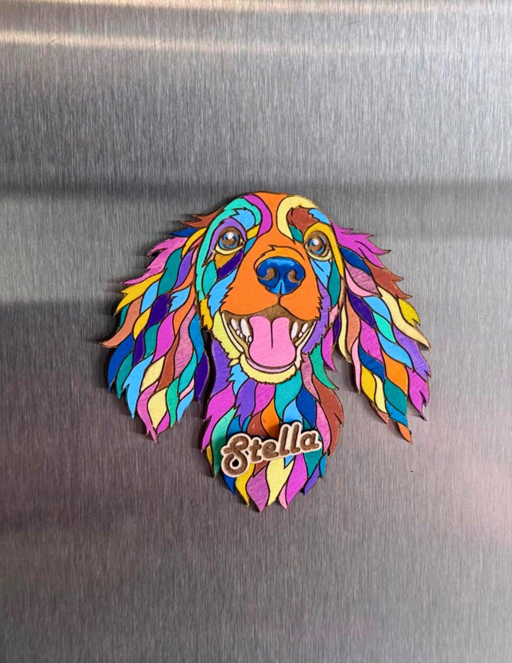 Custom Dog Portrait Photo Magnet