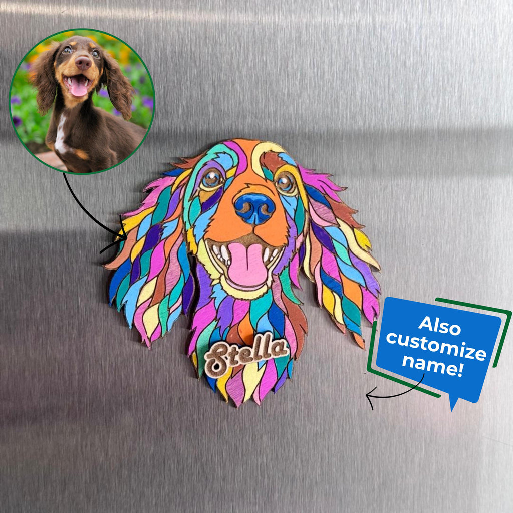 Custom Cat Portrait Photo Magnet