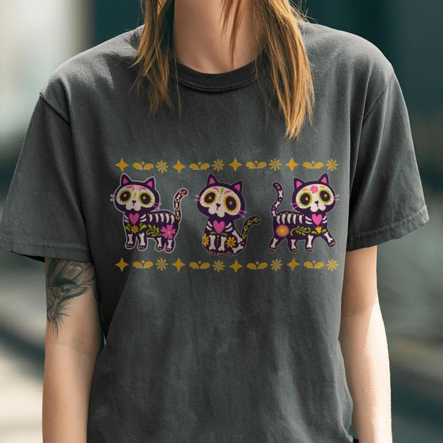 Day of the Dead Cat Shirt