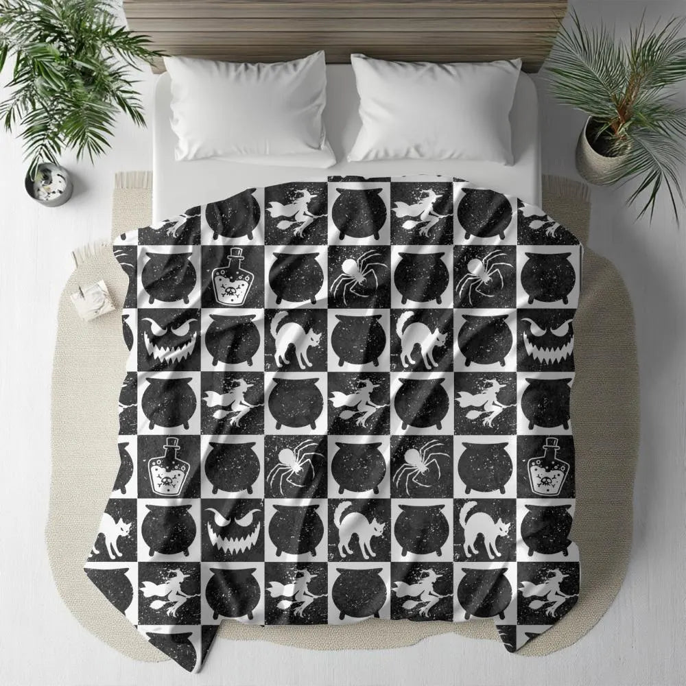 Witchy Cat Coven Blanket