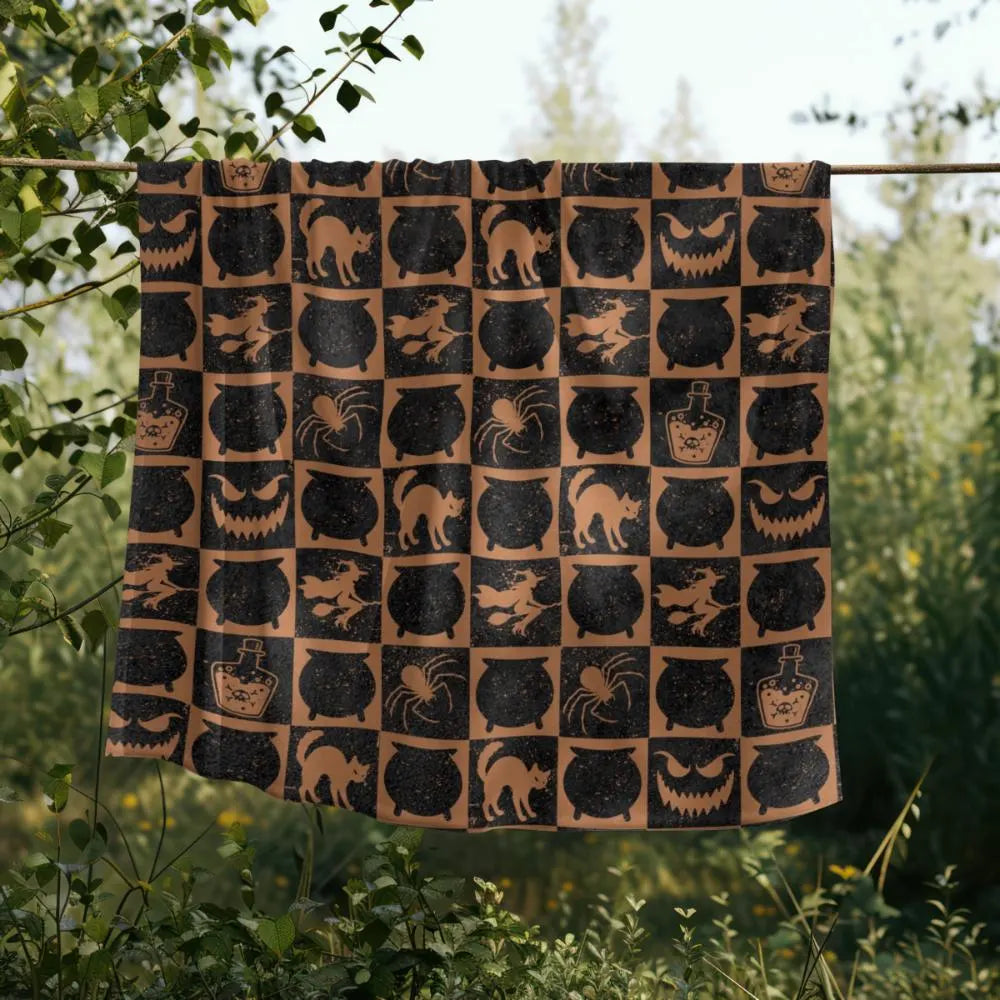 Witchy Cat Coven Blanket