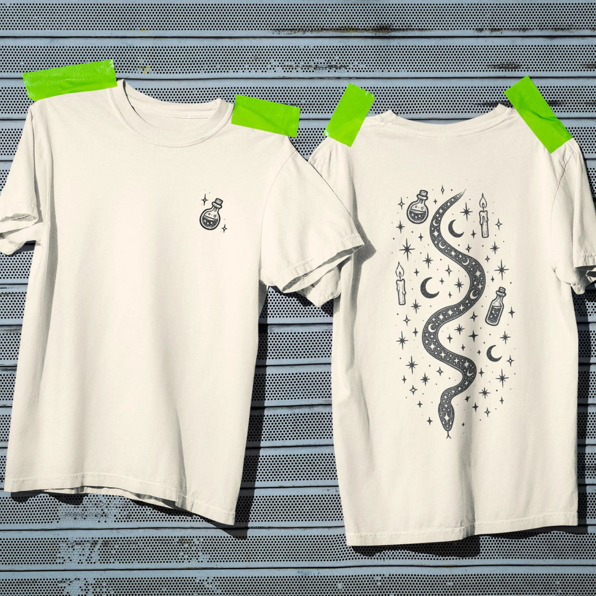 Celestial Snake Back Print Shirt
