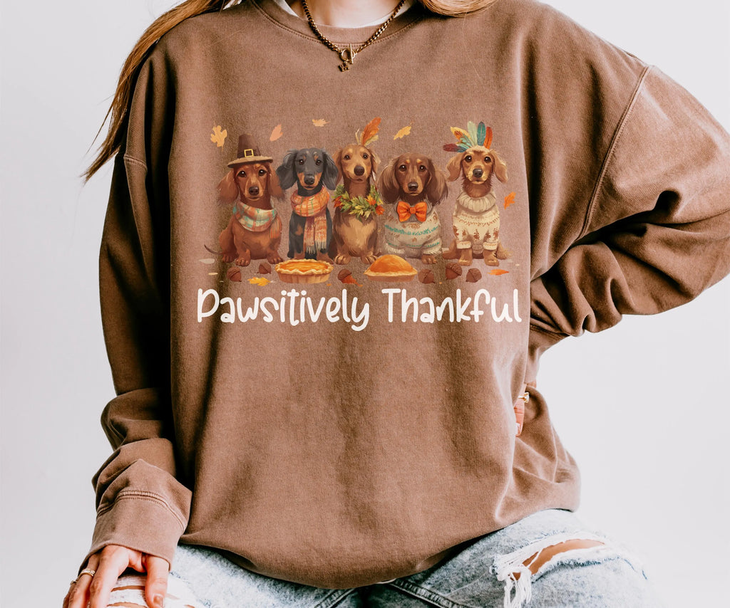 Dachshund Thanksgiving Crewneck Sweatshirt